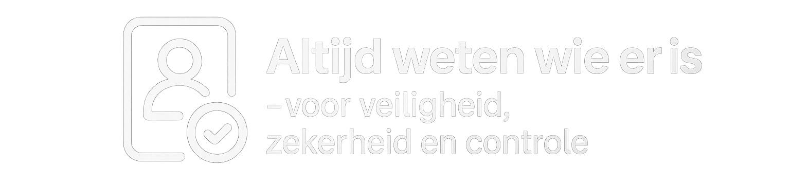 Aanwezigheidsregistratie logo, een visueel symbool dat voor veiligheid, zekerheid en controle staat.